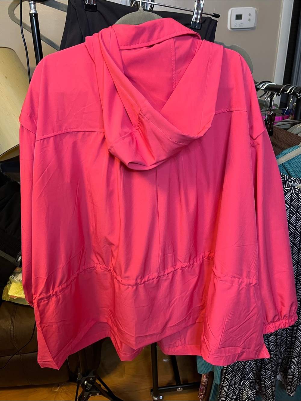 Women's Hooded Utility Jacket in Hot Pink